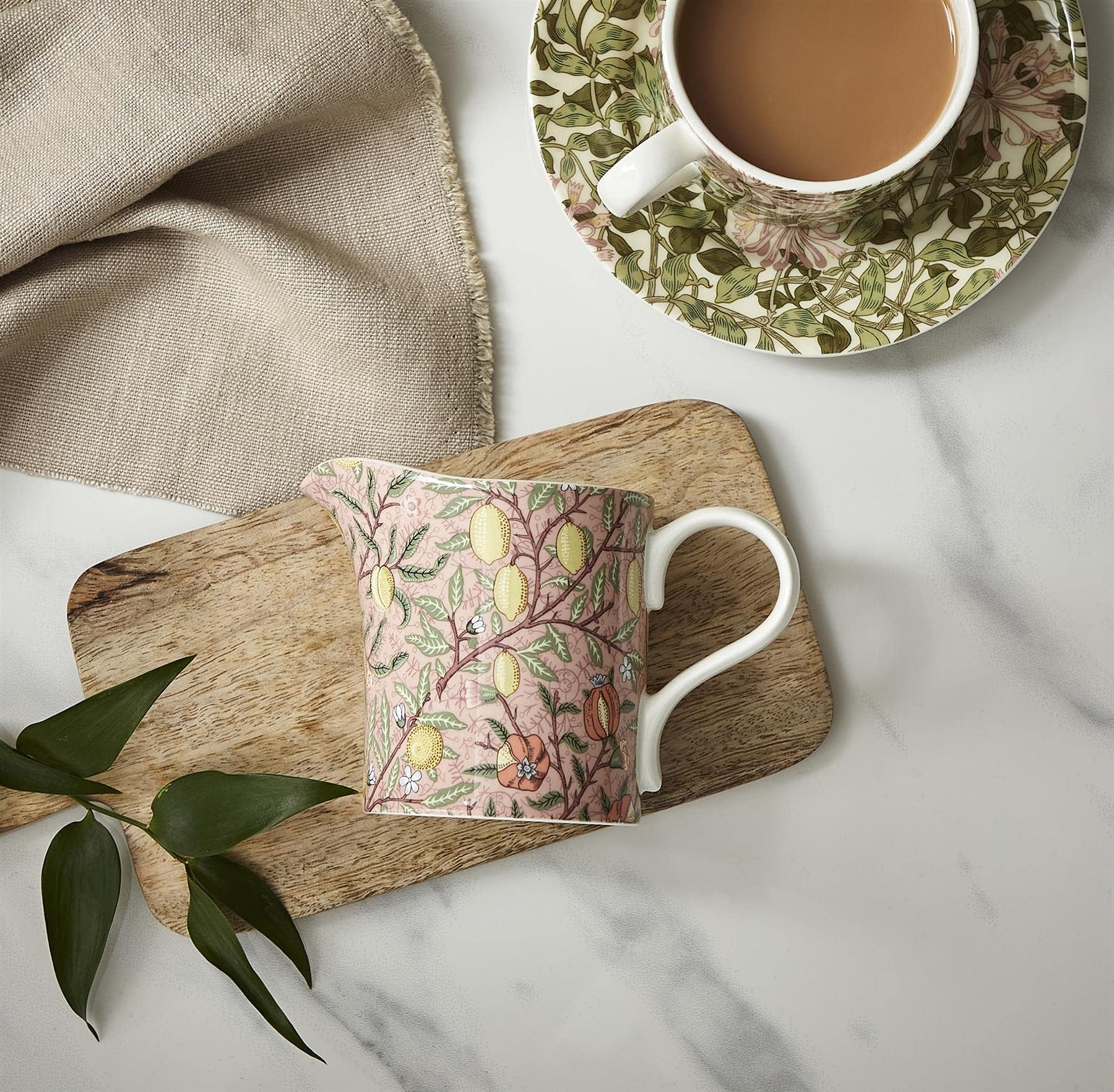 Morris & Co. 10oz Decorative Pitcher - Pomegranate Fruit Earthenware Jug for Milk, Cream (3.9" x 5.4") - Beautiful Kitchen & Tabletop Serving Pitcher - Dishwasher & Microwave Safe - Image 4