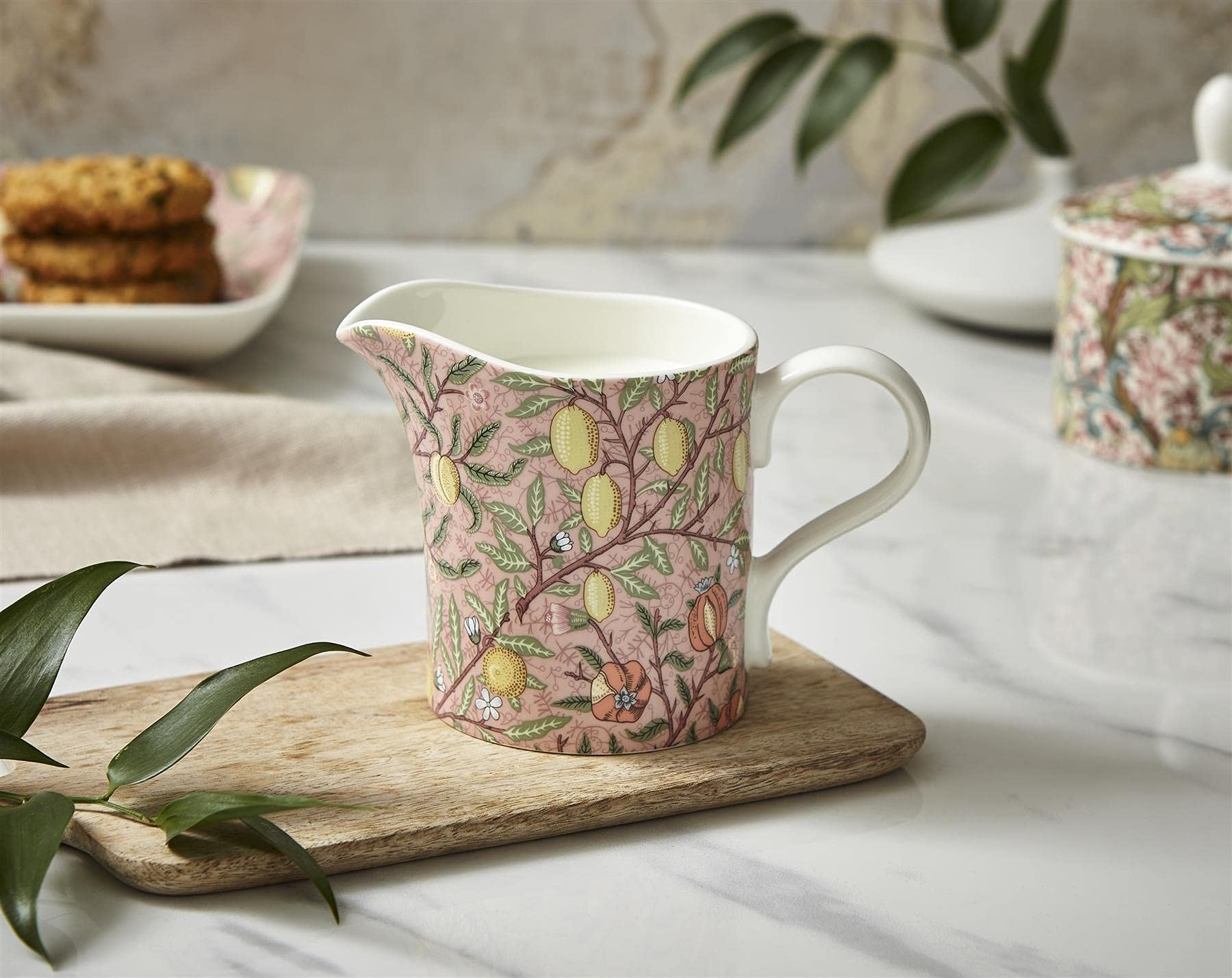Morris & Co. 10oz Decorative Pitcher - Pomegranate Fruit Earthenware Jug for Milk, Cream (3.9" x 5.4") - Beautiful Kitchen & Tabletop Serving Pitcher - Dishwasher & Microwave Safe - Image 7