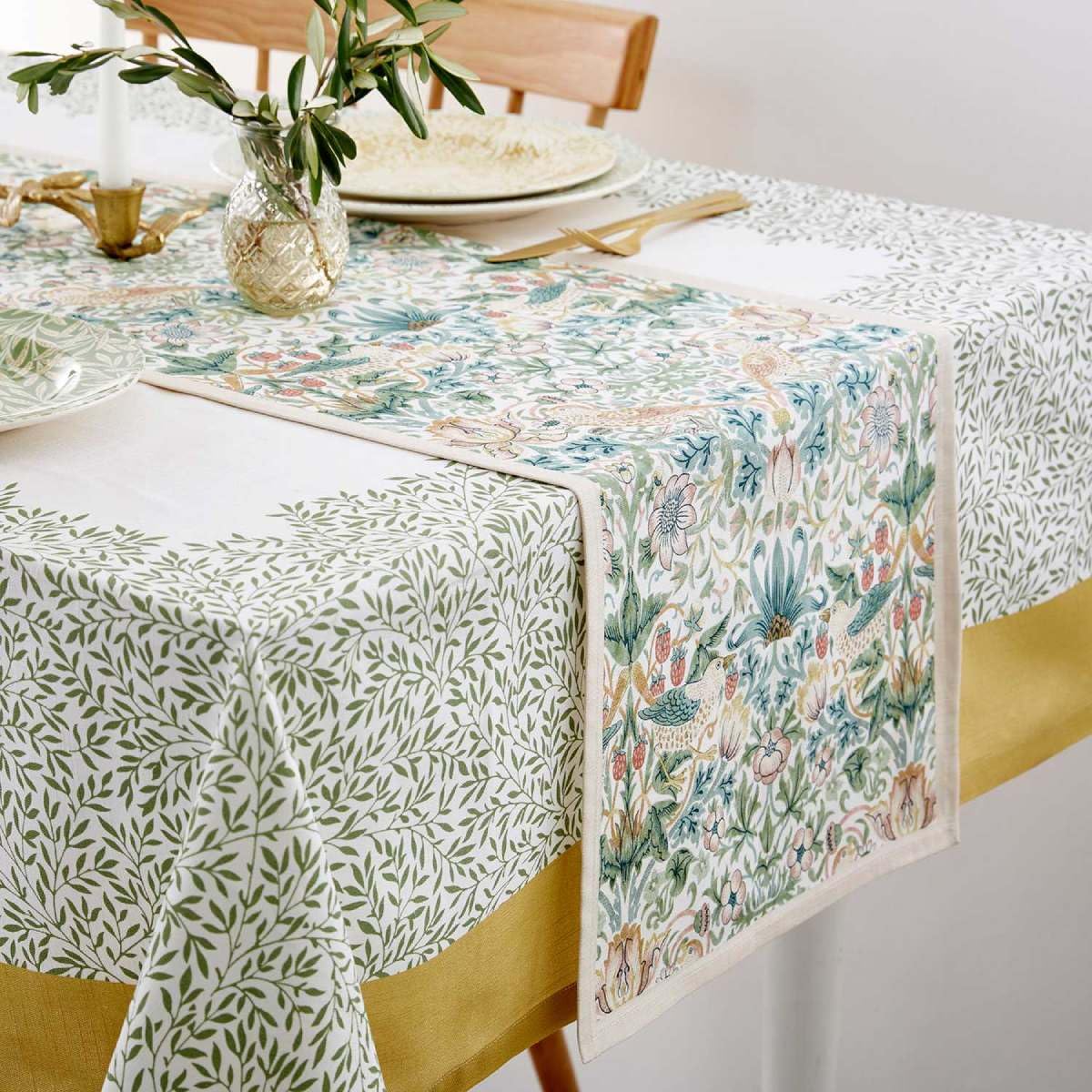 Morris & Co. Table Runner (98.5” x 13.8”) - 100% Cotton | Elegant and Soft Table Cover for Tea Parties, Dining, and Gatherings | Durable and Stylish Cotton Table Linen for Any Occasion - Image 4