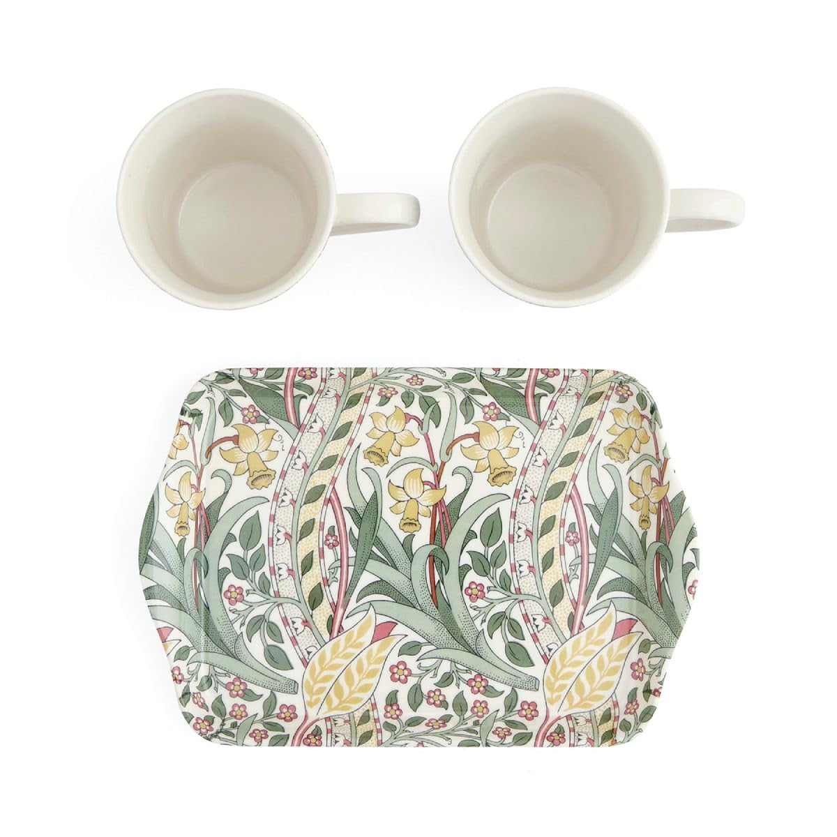 Portmeirion Pimpernel Floral Porcelain Mug & Tray Set - Porcelain & Melamine, Decorative Drinkware for Entertaining or Serving Hot Beverages - Elegant Gift for New Couples & Housewarming - Image 3