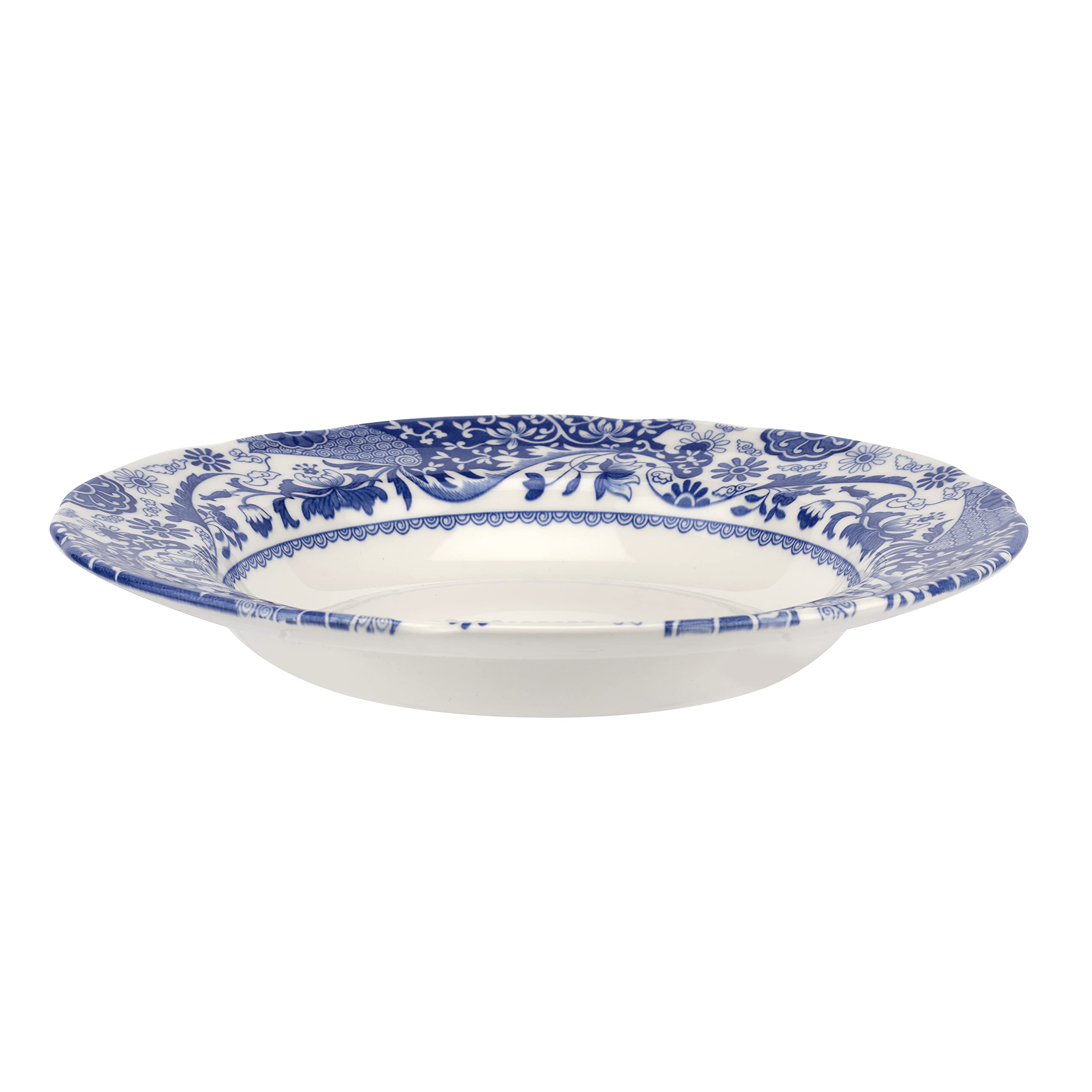 Spode BRO0210 Brocato Set of 4 23cm Rimmed Soup Plates, Blue & White - Image 5