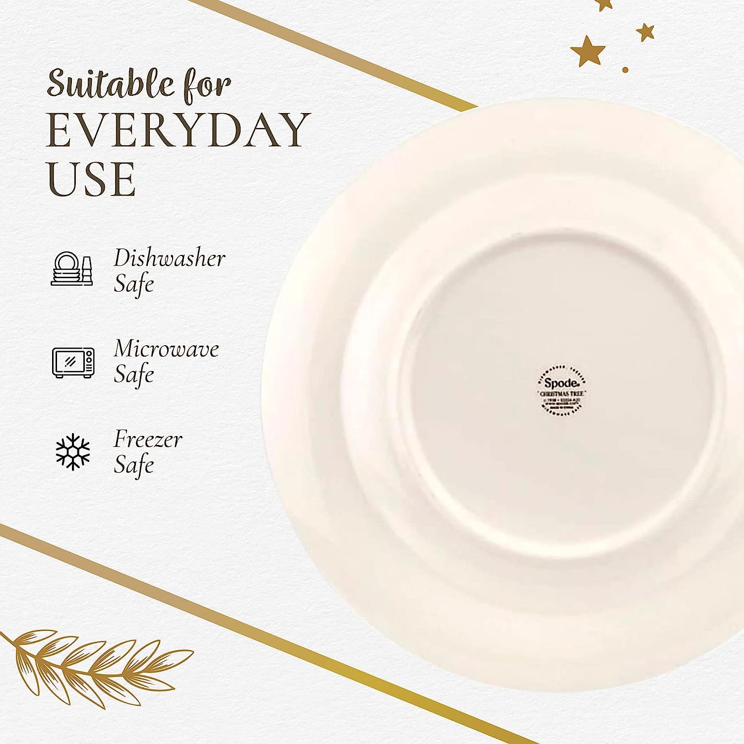 Spode Christmas Tree Tartan Salad Plate (Set of 4) - 7.75" Earthenware Plate, Holiday Tableware for Serving Salads, Appetizers, Desserts - Dishwasher & Microwave Safe, Festive Christmas Dinnerware - Image 7