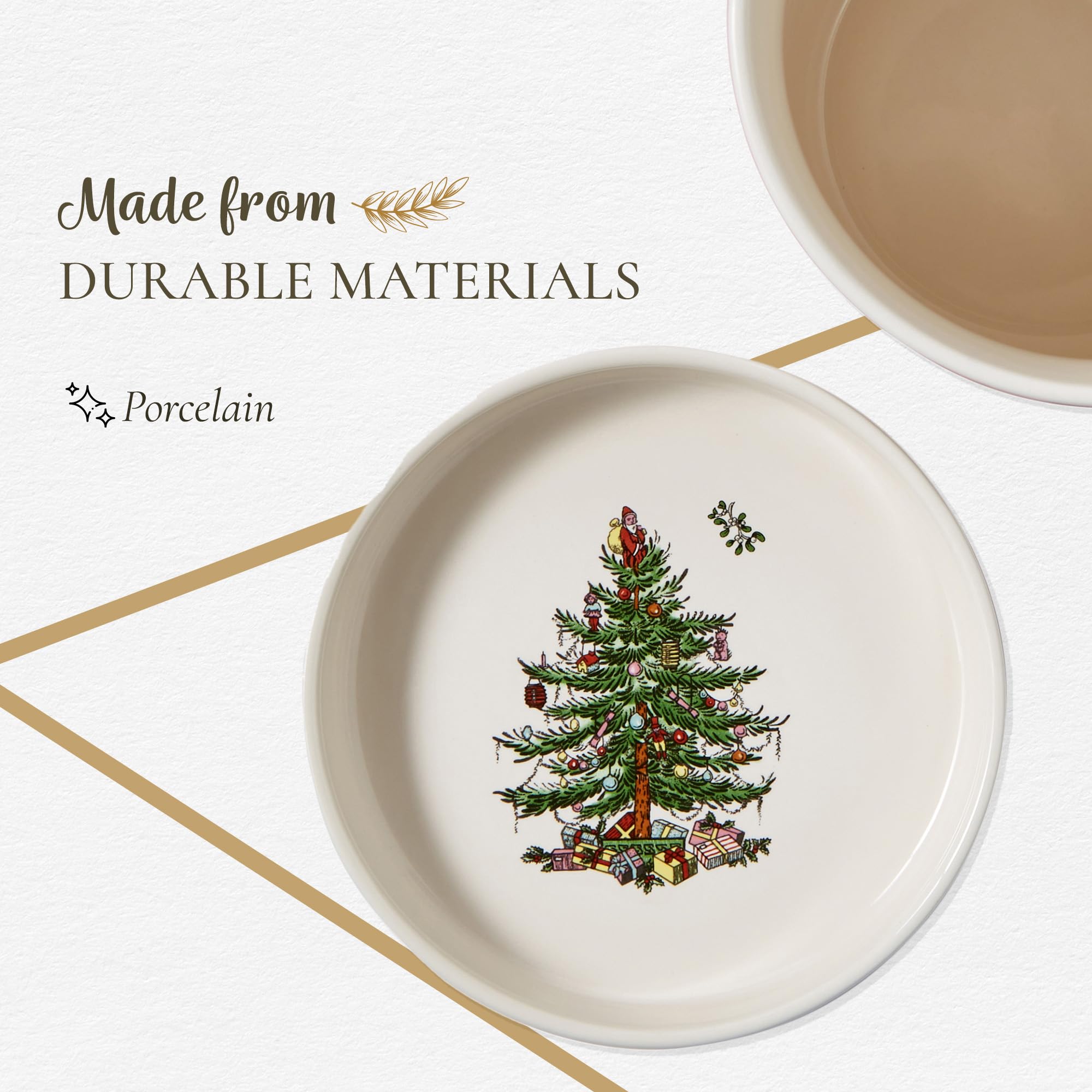 Spode Christmas Tree Wine Chiller & Coaster, Tartan Plaid - Elegant Wine Cooler & Beverage Chiller for Holiday Entertaining, Christmas Table Settings, Festive Dinner Plates, & Seasonal Serveware - Image 4