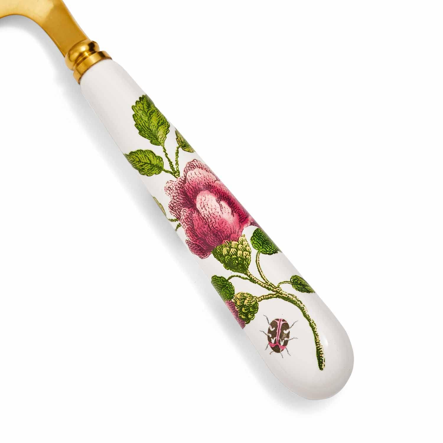 Spode Creatures of Curiosity Cake Knife, Floral Porcelain Handle - 10" Stainless Steel Cake Server Featuring Victorian Style Details for Elegant Dessert Presentations - Great for Weddings & Birthdays - Image 3
