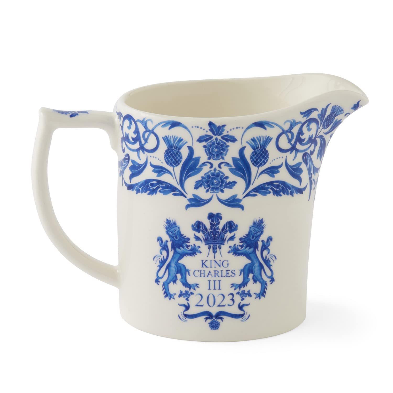 Spode King Charles III Coronation Commemorative Creamer Pitcher by Spode, Porcelain Milk Cup for Serving Sauces, Salad Dressing, and Coffee Cream, Dishwasher and Microwave Safe| Made in England (10oz) - Image 4
