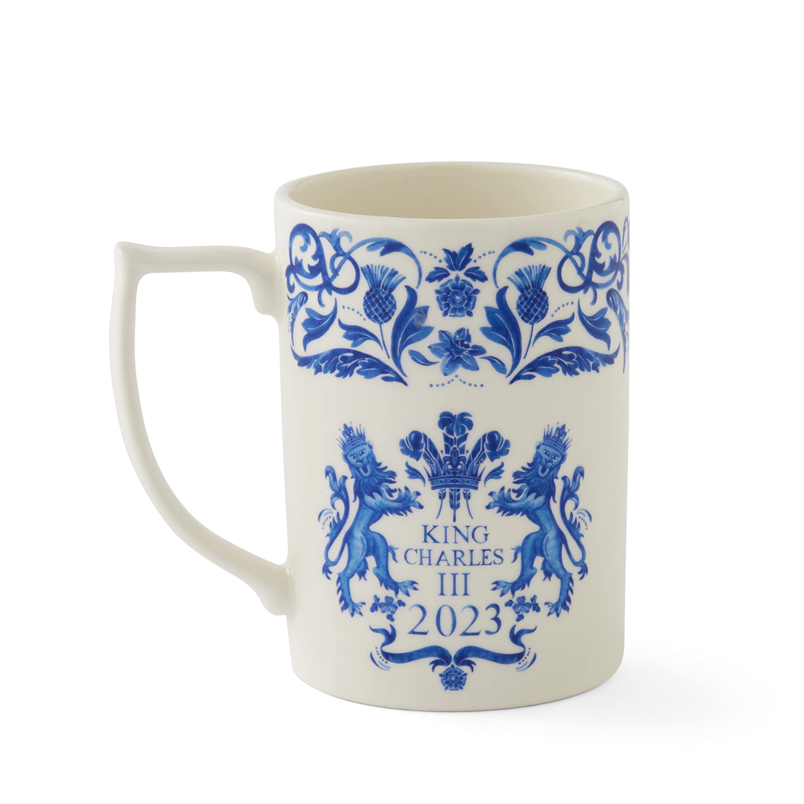 Spode King Charles III Coronation Commemorative Mug 12-Ounce Coffee Cup | Mug for Lattes, Tea, and Other Hot Beverages | Made in England | Dishwasher and Microwave Safe (Blue/White) - Image 6