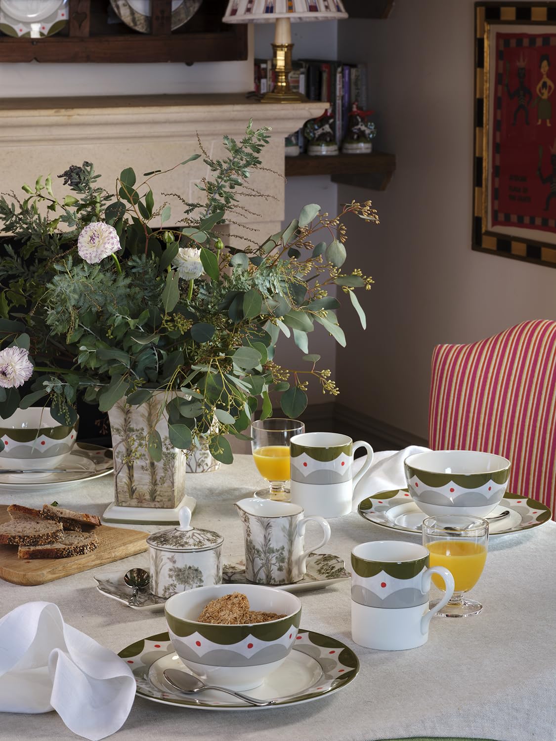 Spode Kit Kemp 8.75" Geo Salad Plate | Geometric Abstract Design | Porcelain | Dishwasher and Microwave Safe | Ideal for Appetizers, Dessert, Snacks | Versatile Serving | Home & Gathering Use - Image 7