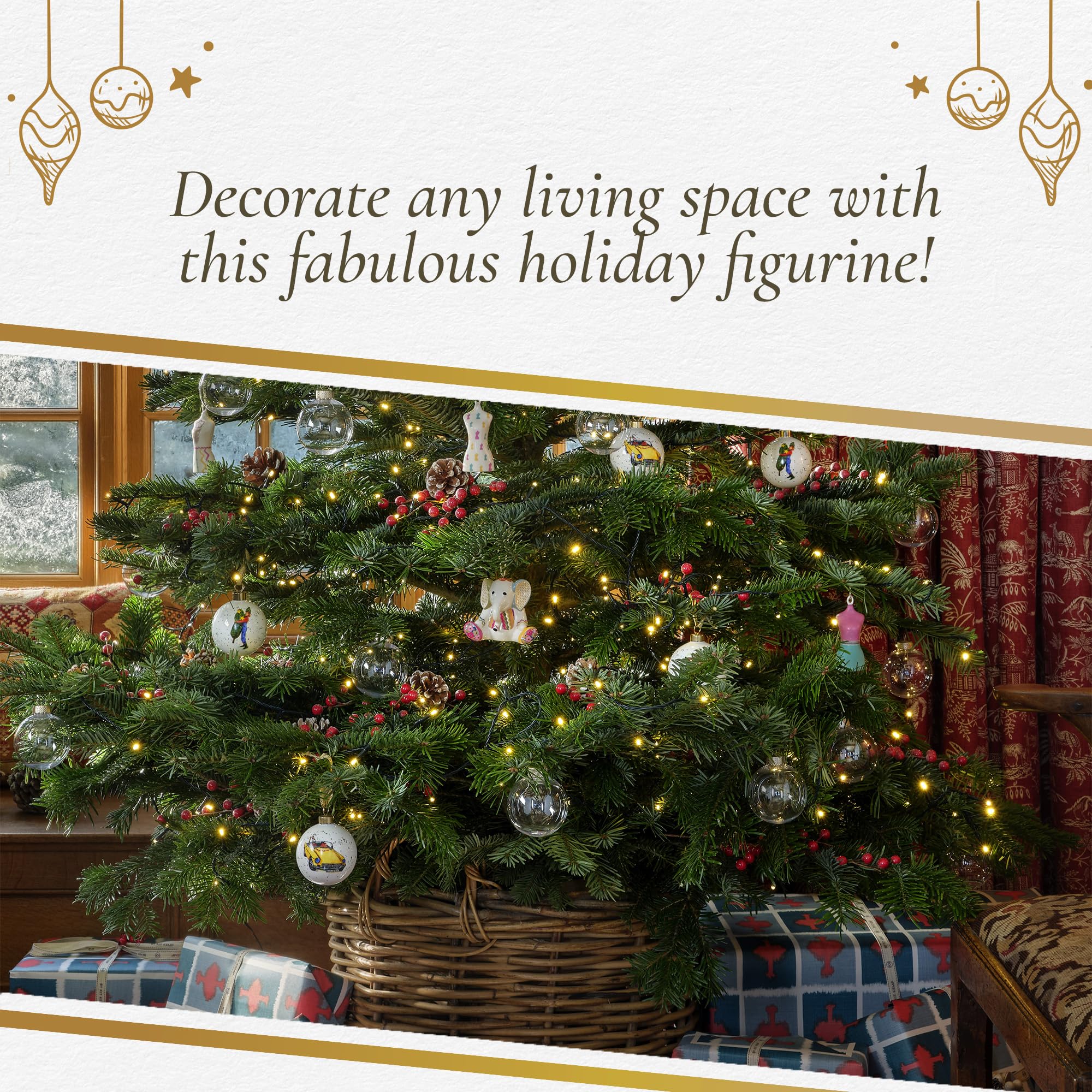 Spode Kit Kemp Christmas Ornament, Tiffany Pooch, 3", Porcelain, Handcrafted Festive Charm, Perfect for Holiday Decorating, Keepsake Ornament & Tree Decoration & Gift for Christmas & Holiday Giving - Image 5