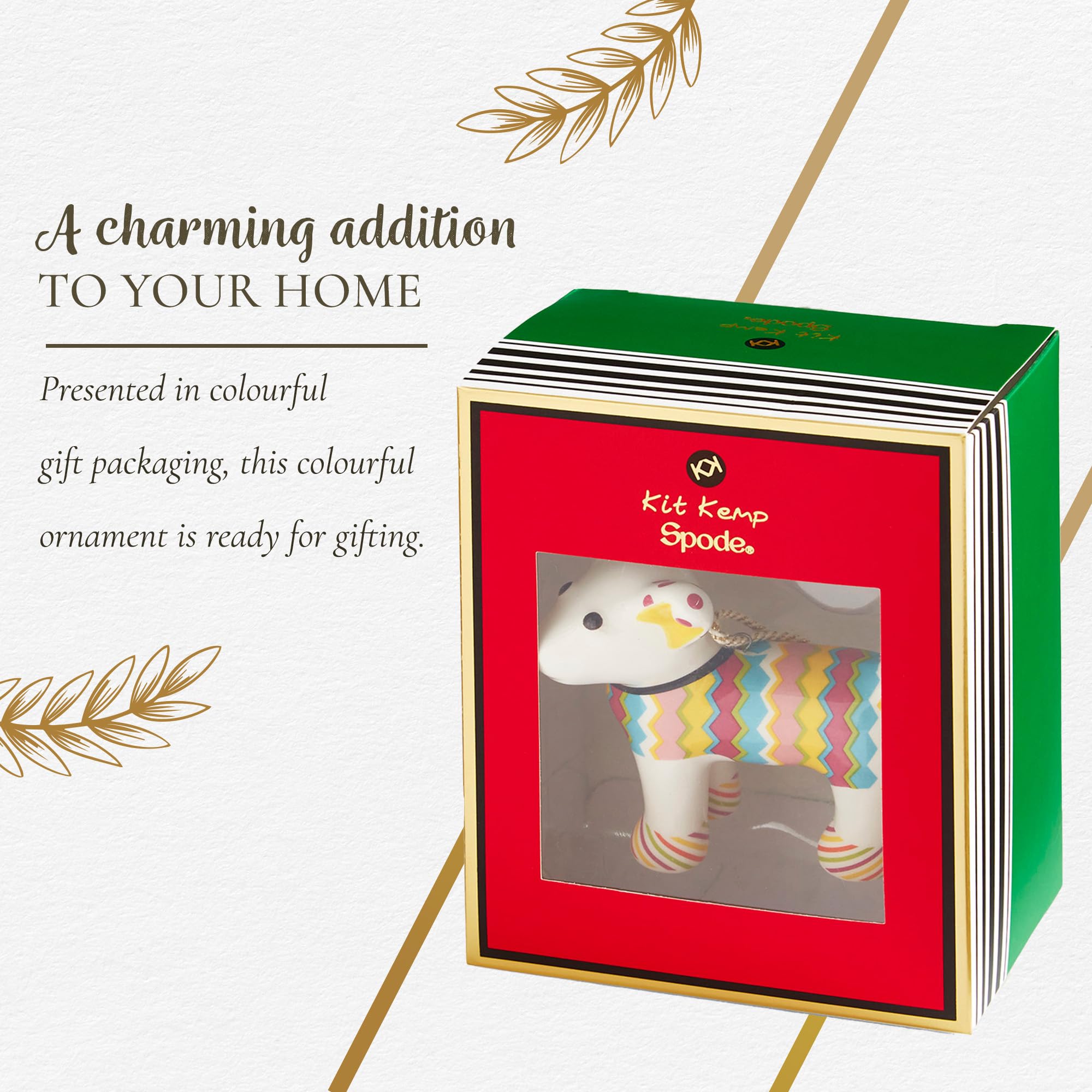 Spode Kit Kemp Christmas Ornament, Tiffany Pooch, 3", Porcelain, Handcrafted Festive Charm, Perfect for Holiday Decorating, Keepsake Ornament & Tree Decoration & Gift for Christmas & Holiday Giving - Image 6