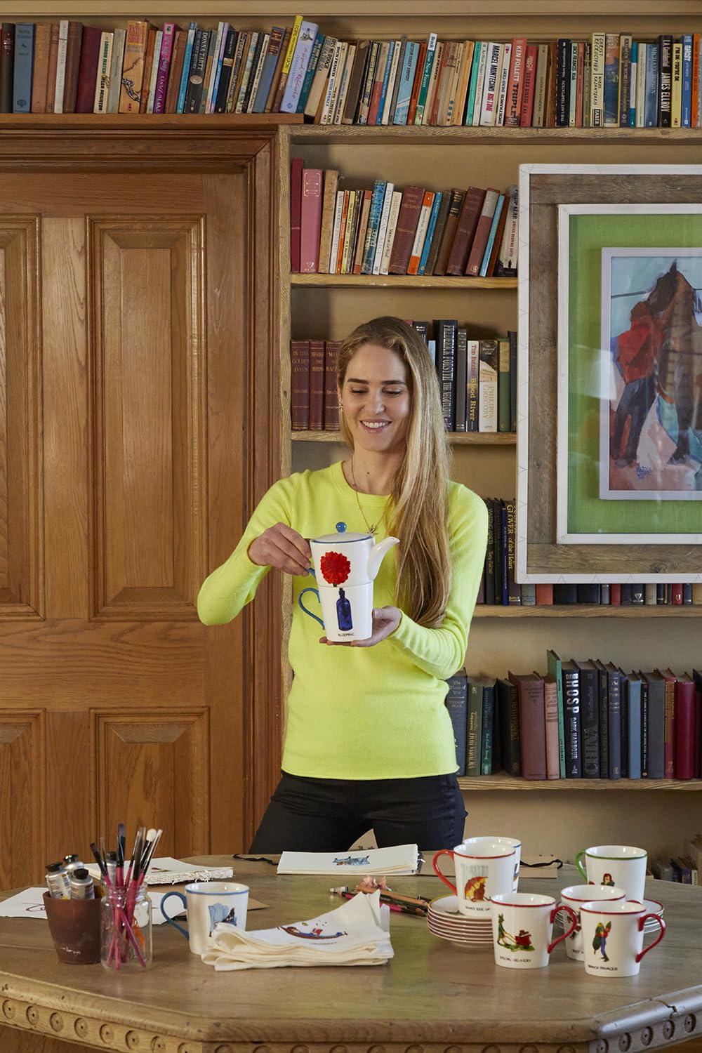 Spode Kit Kemp Doodle 10.7" Cake Stand | Keeping Trim Tagline | Fine China | Dishwasher Safe | Elegant Presentation | For Showcasing Cakes & Pastries | Ideal for Celebrations & Special Occasions - Image 7