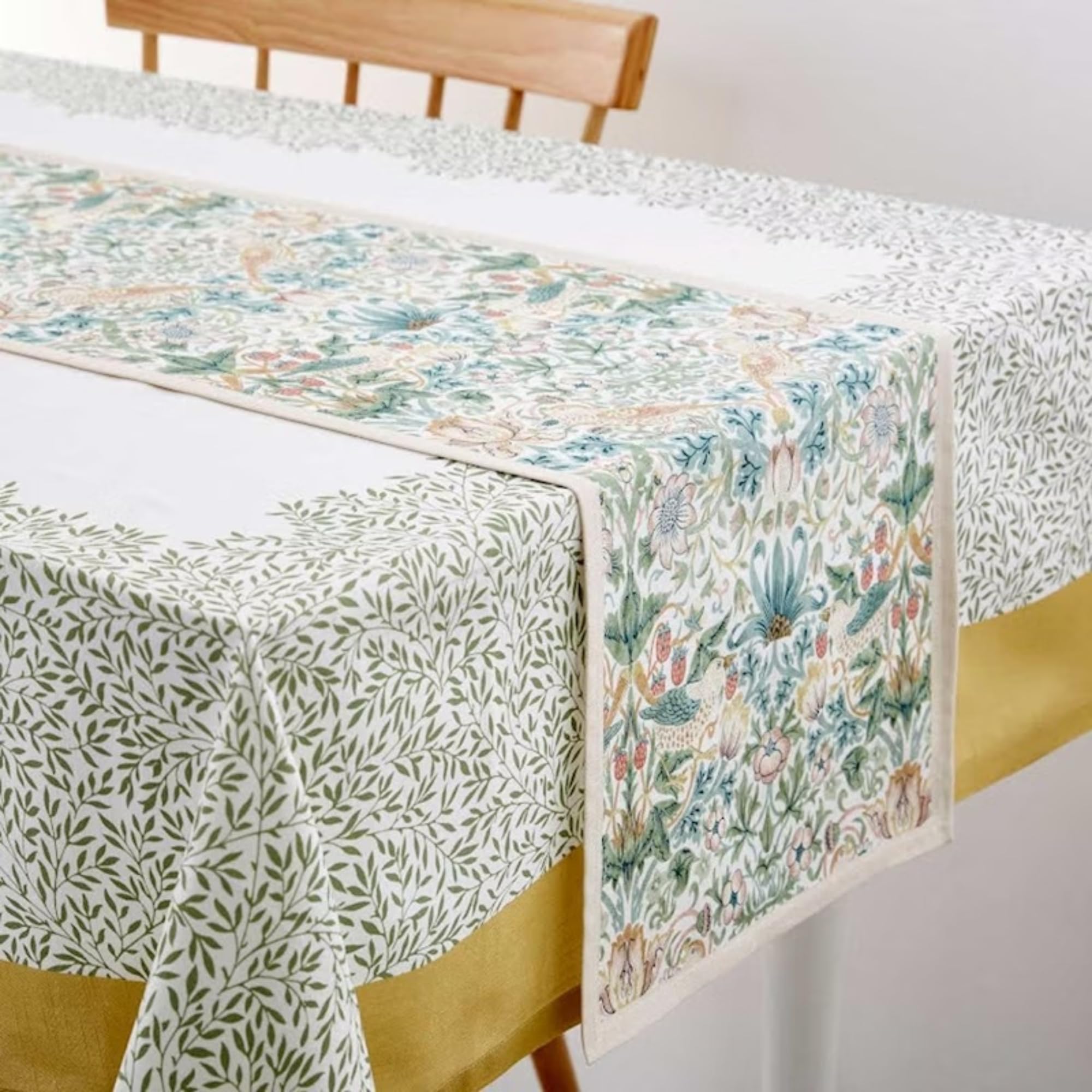 Spode Morris & Co. Tablecloth (51"x71") - 100% Cotton | Elegant and Soft Table Cover for Tea Parties, Dining, and Gatherings | Durable and Stylish Cotton Table Linen for Any Occasion - Image 6