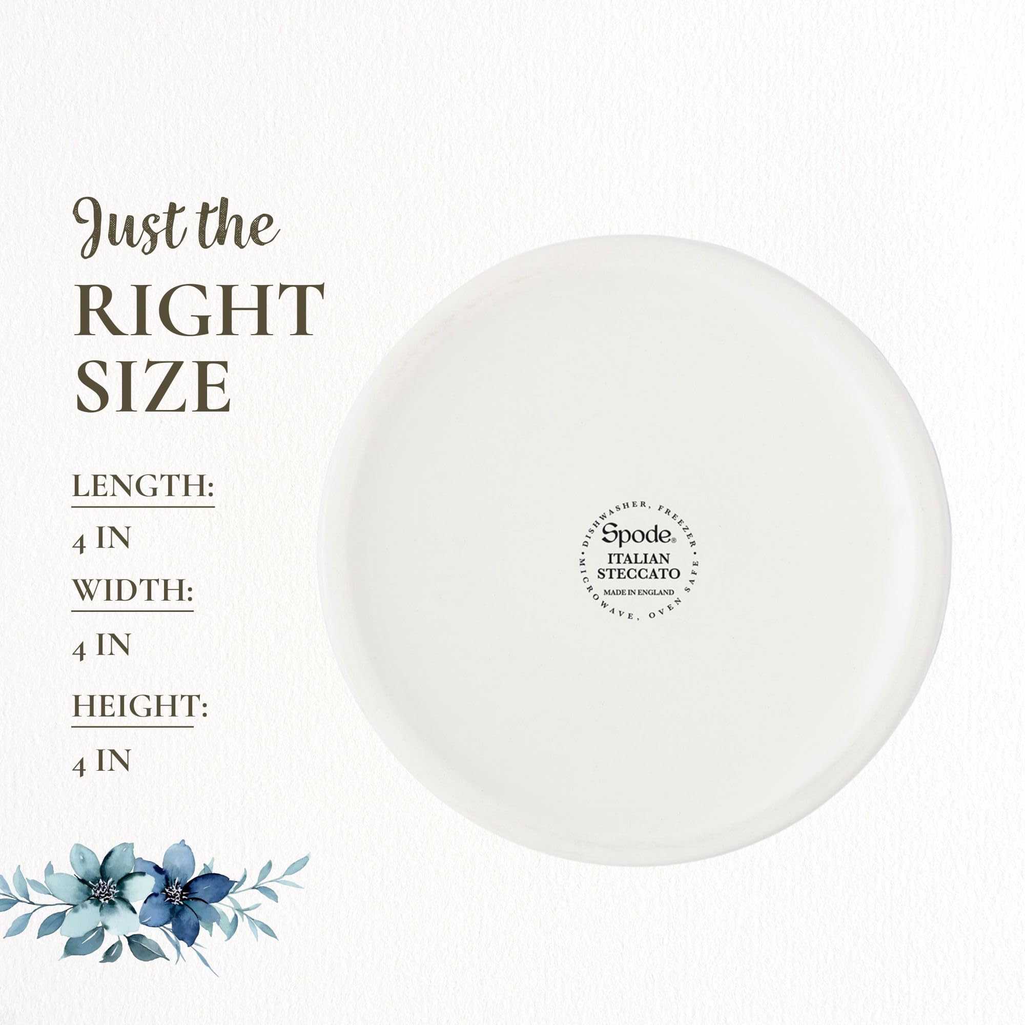 Spode Steccato Covered Sugar Bowl - 10 Ounce Earthenware Container with Lid, Cobalt Blue Striped Design, Microwave Dishwasher Freezer & Oven Safe - Ideal for Afternoon Tea & Gifting - Image 7